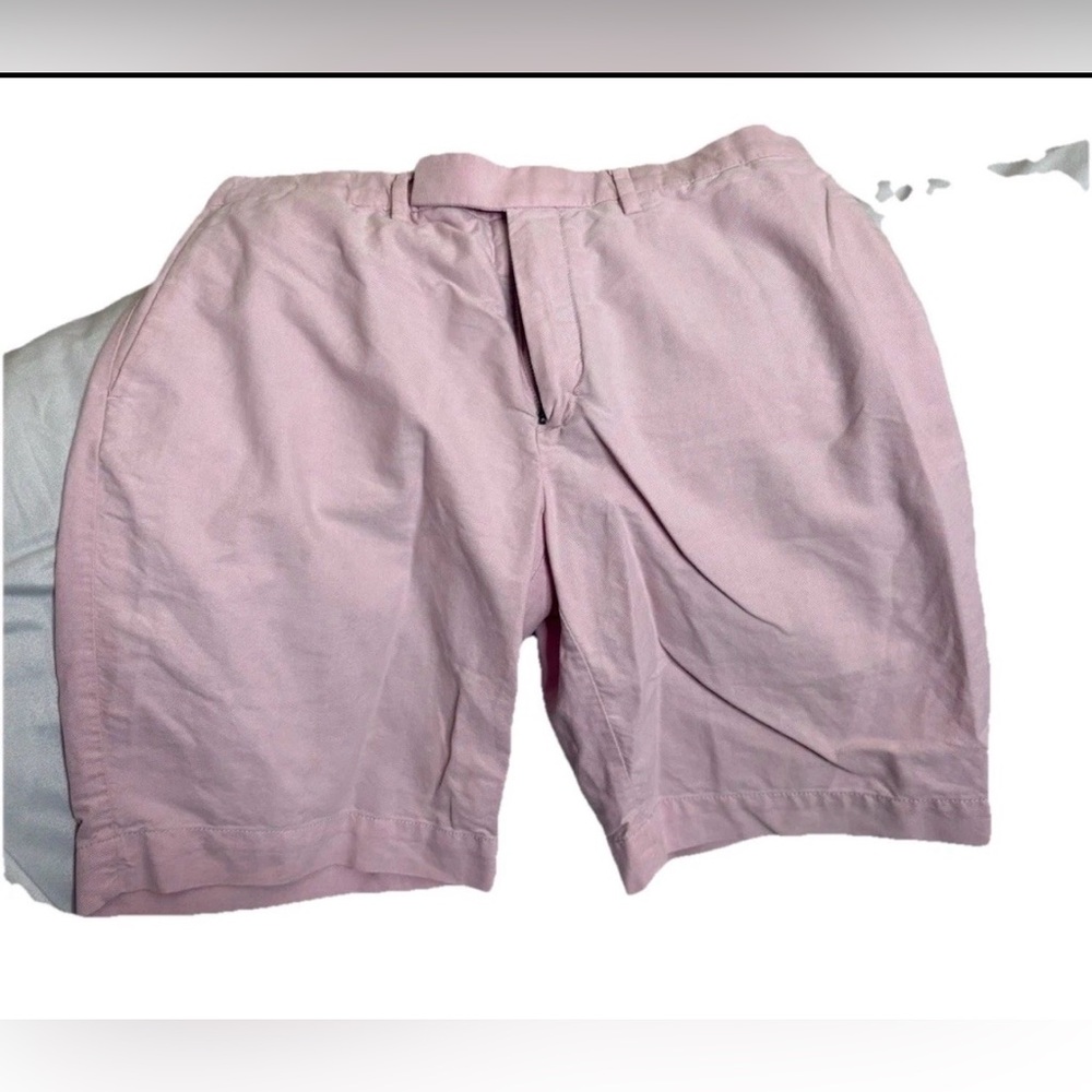 Ralph Lauren Shorts Men 34 Pink Mid Rise Pockets Chino Cotton Flat Front Regular